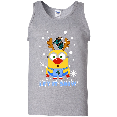 Minion Coastal Carolina Chanticleers Ugly Christmas Sweaters Let It Snow Tank Top - The White Eagles Minion Coastal Carolina Chanticleers Ugly Christmas Sweaters Let It Snow Tank Top - The White Eagles