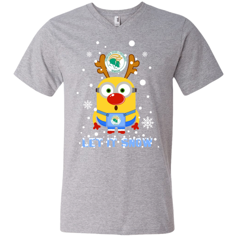 Minion Norfolk State Spartans Ugly Christmas Sweaters Let It Snow Men's V-Neck T-Shirt - The White Eagles Minion Norfolk State Spartans Ugly Christmas Sweaters Let It Snow Men's V-Neck T-Shirt - The White Eagles