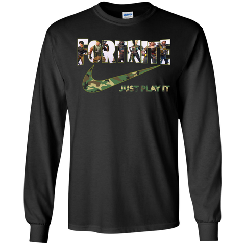 Fortnite Nike Camo Just Play It Shirts LS Cotton T-Shirt - The White Eagles Fortnite Nike Camo Just Play It Shirts LS Cotton T-Shirt - The White Eagles