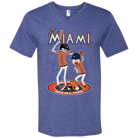 Miami Marlins Baseball Rick And Morty Men's V-Neck T-Shirt - The White Eagles Miami Marlins Baseball Rick And Morty Men's V-Neck T-Shirt - The White Eagles