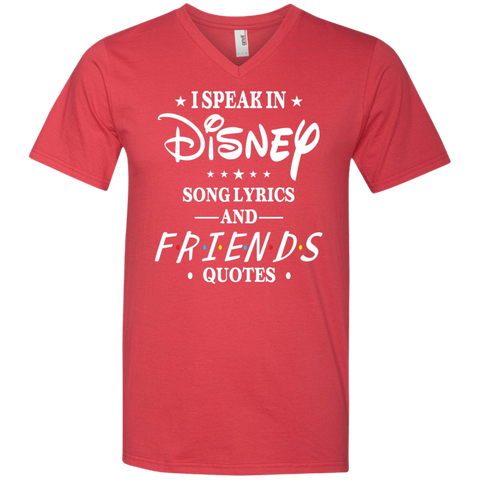 Disney Song Lyrics And Friends Quotes Shirt Men's V-Neck T-Shirt - The White Eagles Disney Song Lyrics And Friends Quotes Shirt Men's V-Neck T-Shirt - The White Eagles