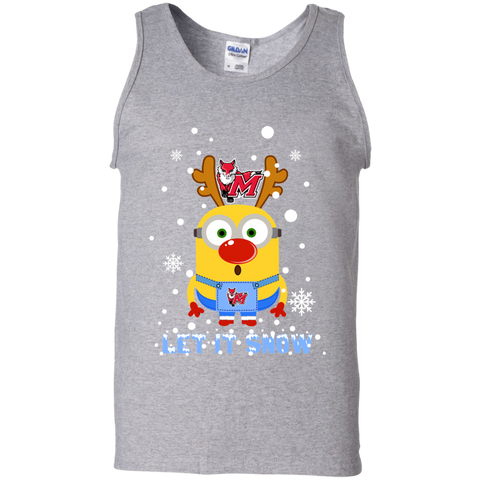 Minion Marist Red Foxes Ugly Christmas Sweaters Let It Snow Tank Top - The White Eagles Minion Marist Red Foxes Ugly Christmas Sweaters Let It Snow Tank Top - The White Eagles