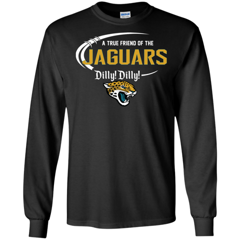 Dilly Dilly Jaguars A True Friend Of The Jaguars LS Cotton T-Shirt - The White Eagles Dilly Dilly Jaguars A True Friend Of The Jaguars LS Cotton T-Shirt - The White Eagles