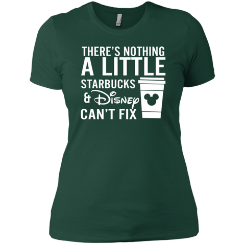 There's Nothing A Little Starbucks & Disney Can't Fix Shirt Ladies' Shirt - The White Eagles There's Nothing A Little Starbucks & Disney Can't Fix Shirt Ladies' Shirt - The White Eagles