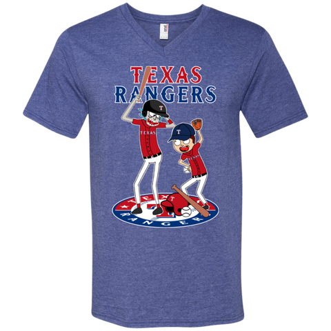 Texas Rangers Baseball Rick And Morty Men's V-Neck T-Shirt - The White Eagles Texas Rangers Baseball Rick And Morty Men's V-Neck T-Shirt - The White Eagles