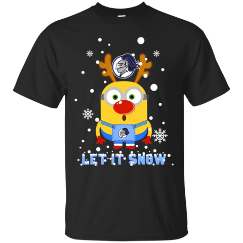 Minion Holy Cross Crusaders Ugly Christmas Sweaters Let It Snow Cotton T-Shirt - The White Eagles Minion Holy Cross Crusaders Ugly Christmas Sweaters Let It Snow Cotton T-Shirt - The White Eagles