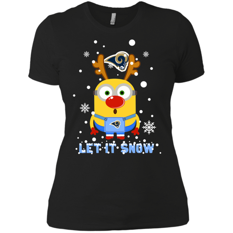 Minion Los Angeles Rams Ugly Christmas Sweaters Let It Snow Ladies' Shirt - The White Eagles Minion Los Angeles Rams Ugly Christmas Sweaters Let It Snow Ladies' Shirt - The White Eagles