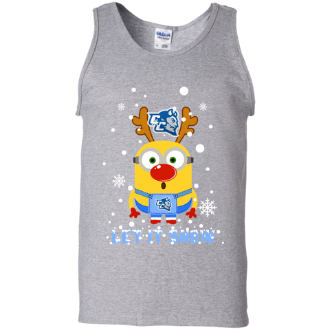 Minion Central Connecticut State Blue Devils Ugly Christmas Sweaters Let It Snow Tank Top - The White Eagles Minion Central Connecticut State Blue Devils Ugly Christmas Sweaters Let It Snow Tank Top - The White Eagles