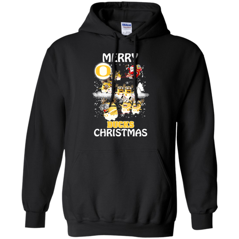 Oregon Ducks Ugly Christmas Sweaters Minions Santa Claus Merry Christmas Hoodie - The White Eagles Oregon Ducks Ugly Christmas Sweaters Minions Santa Claus Merry Christmas Hoodie - The White Eagles
