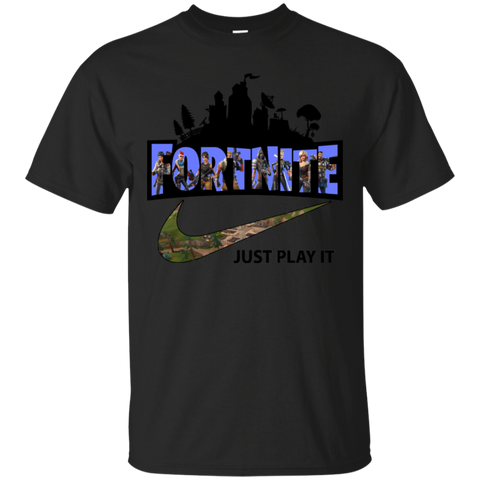 Fortnite Just Play It Nike Logo Cotton T-Shirt - The White Eagles Fortnite Just Play It Nike Logo Cotton T-Shirt - The White Eagles