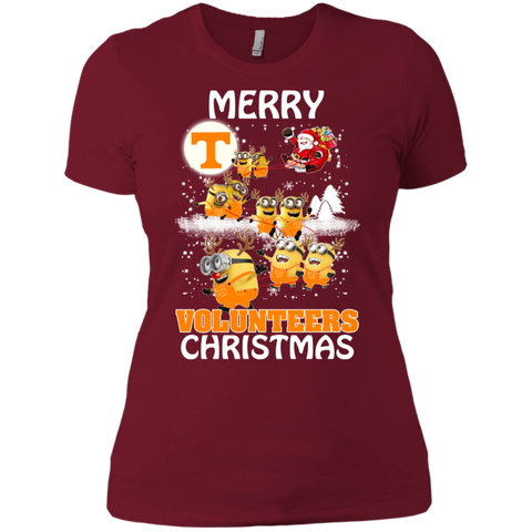 Tennessee Volunteers Ugly Christmas Sweaters Minions Santa Claus Merry Christmas Ladies' Shirt - The White Eagles Tennessee Volunteers Ugly Christmas Sweaters Minions Santa Claus Merry Christmas Ladies' Shirt - The White Eagles