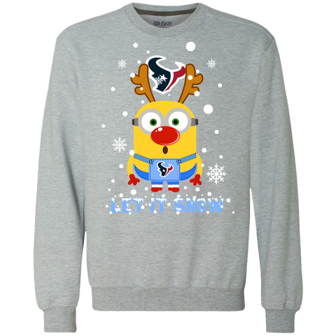 Minion Houston Texans Ugly Christmas Sweaters Let It Snow Sweatshirt - The White Eagles Minion Houston Texans Ugly Christmas Sweaters Let It Snow Sweatshirt - The White Eagles