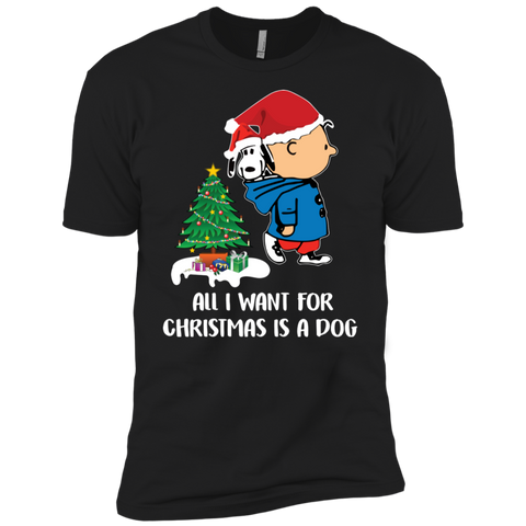 All I Want For Christmas Is A Dog Snoopy Charlie Brown The Peanuts Movie Men's Sleeve Shirt - The White Eagles All I Want For Christmas Is A Dog Snoopy Charlie Brown The Peanuts Movie Men's Sleeve Shirt - The White Eagles