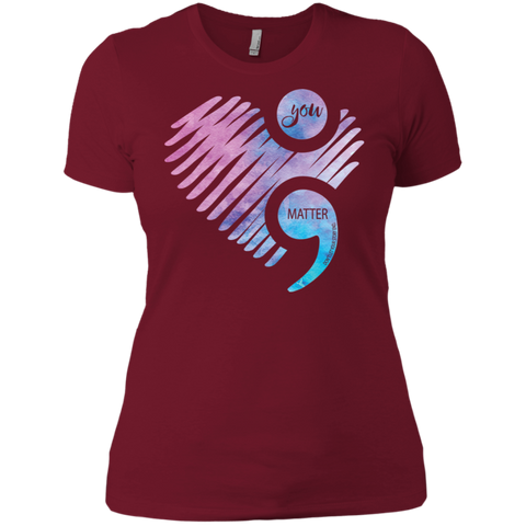 You Matter Don't Let Your Story End Semicolon Shirt Ladies' Shirt - The White Eagles You Matter Don't Let Your Story End Semicolon Shirt Ladies' Shirt - The White Eagles