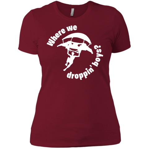 Fortnite Where We Droppin Ladies' Shirt - The White Eagles Fortnite Where We Droppin Ladies' Shirt - The White Eagles