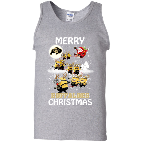 Colorado Buffaloes Ugly Christmas Sweaters Minions Santa Claus Merry Christmas Tank Top - The White Eagles Colorado Buffaloes Ugly Christmas Sweaters Minions Santa Claus Merry Christmas Tank Top - The White Eagles
