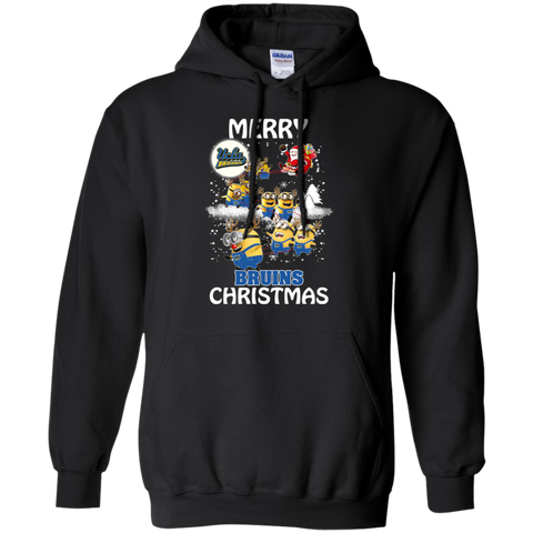 Ucla Bruins Ugly Christmas Sweaters Minions Santa Claus Merry Christmas Hoodie - The White Eagles Ucla Bruins Ugly Christmas Sweaters Minions Santa Claus Merry Christmas Hoodie - The White Eagles