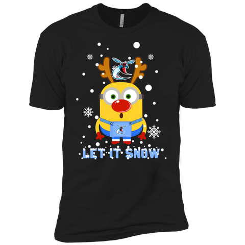Minion Delaware State Hornets Ugly Christmas Sweaters Let It Snow Men's Sleeve Shirt - The White Eagles Minion Delaware State Hornets Ugly Christmas Sweaters Let It Snow Men's Sleeve Shirt - The White Eagles