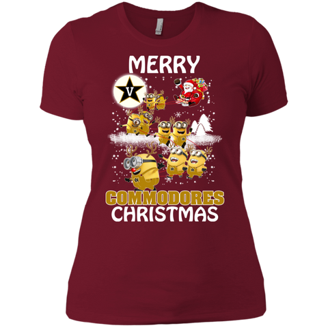 Vanderbilt Commodores Ugly Christmas Sweaters Minions Santa Claus Merry Christmas Ladies' Shirt - The White Eagles Vanderbilt Commodores Ugly Christmas Sweaters Minions Santa Claus Merry Christmas Ladies' Shirt - The White Eagles