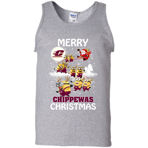 Central Michigan Chippewas T Shirts Minions Santa Claus Merry Christmas Tank Top - The White Eagles Central Michigan Chippewas T Shirts Minions Santa Claus Merry Christmas Tank Top - The White Eagles