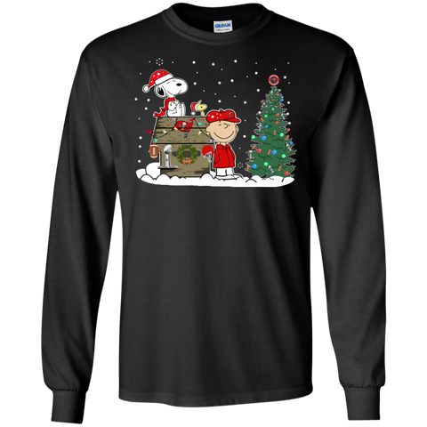 Tampa Bay Buccaneers Snoopy The Peanuts Ugly Christmas Sweater Super Bowl LS Cotton T-Shirt - The White Eagles Tampa Bay Buccaneers Snoopy The Peanuts Ugly Christmas Sweater Super Bowl LS Cotton T-Shirt - The White Eagles