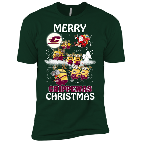 Central Michigan Chippewas Ugly Christmas Sweaters Minions Santa Claus Merry Christmas Men's Sleeve Shirt - The White Eagles Central Michigan Chippewas Ugly Christmas Sweaters Minions Santa Claus Merry Christmas Men's Sleeve Shirt - The White Eagles