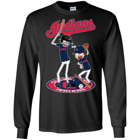 Cleveland Indians Baseball Rick And Morty LS Cotton T-Shirt - The White Eagles Cleveland Indians Baseball Rick And Morty LS Cotton T-Shirt - The White Eagles