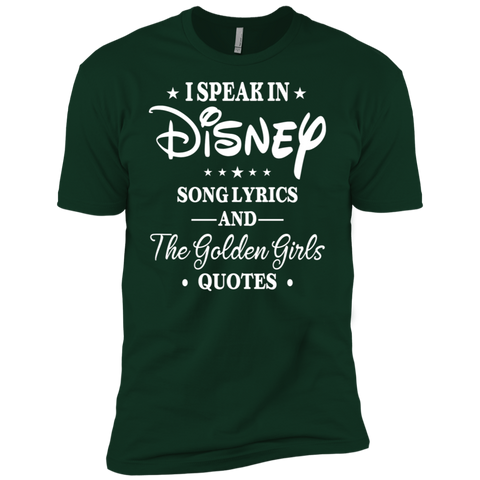 I Speak In Disney Song Lyrics And The Golden Girls Quotes Shirt Men's Sleeve Shirt - The White Eagles I Speak In Disney Song Lyrics And The Golden Girls Quotes Shirt Men's Sleeve Shirt - The White Eagles
