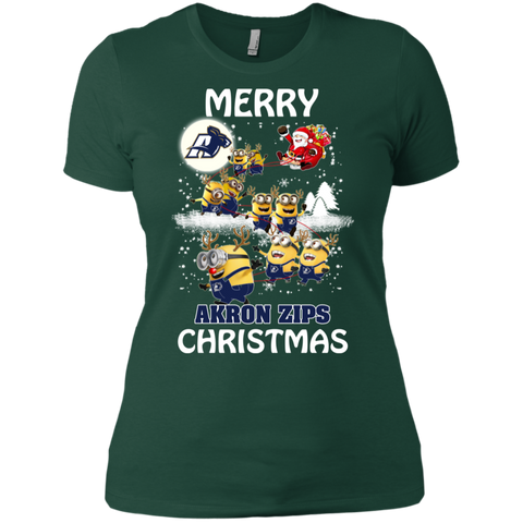 Akron Zips Ugly Christmas Sweaters Minions Santa Claus Merry Christmas Ladies' Shirt - The White Eagles Akron Zips Ugly Christmas Sweaters Minions Santa Claus Merry Christmas Ladies' Shirt - The White Eagles
