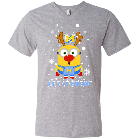 Minion Mcneese State Cowboys Ugly Christmas Sweaters Let It Snow Men's V-Neck T-Shirt - The White Eagles Minion Mcneese State Cowboys Ugly Christmas Sweaters Let It Snow Men's V-Neck T-Shirt - The White Eagles