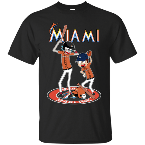 Miami Marlins Baseball Rick And Morty Cotton T-Shirt - The White Eagles Miami Marlins Baseball Rick And Morty Cotton T-Shirt - The White Eagles
