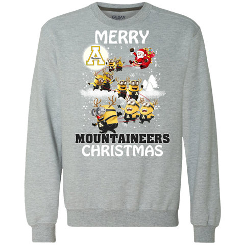 Appalachian State Mountaineers T Shirts Minions Santa Claus Merry Christmas Sweatshirt - The White Eagles Appalachian State Mountaineers T Shirts Minions Santa Claus Merry Christmas Sweatshirt - The White Eagles