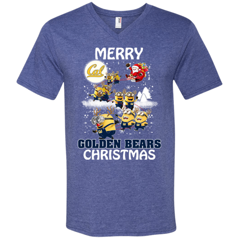 California Golden Bears Ugly Christmas Sweaters Minions Santa Claus Merry Christmas Men's V-Neck T-Shirt - The White Eagles California Golden Bears Ugly Christmas Sweaters Minions Santa Claus Merry Christmas Men's V-Neck T-Shirt - The White Eagles