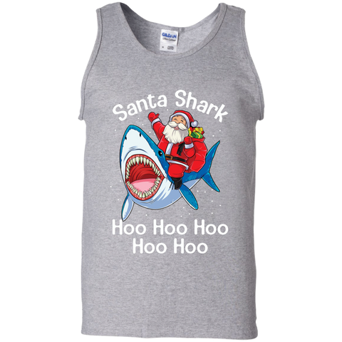 Santa Shark Hoo Hoo Hoo Hoo Hoo Christmas Ugly Christmas Sweater Tank Top - The White Eagles Santa Shark Hoo Hoo Hoo Hoo Hoo Christmas Ugly Christmas Sweater Tank Top - The White Eagles