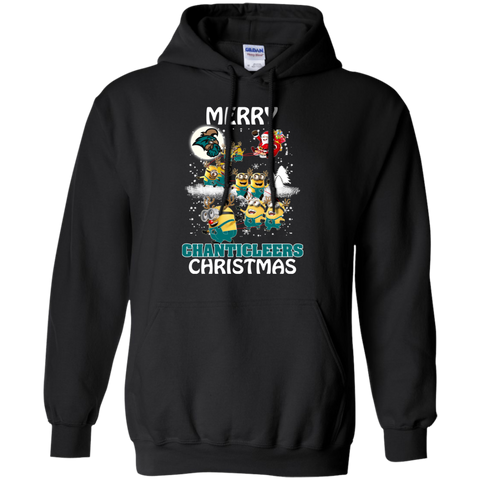 Coastal Carolina Chanticleers Ugly Christmas Sweaters Minions Santa Claus Merry Christmas Hoodie - The White Eagles Coastal Carolina Chanticleers Ugly Christmas Sweaters Minions Santa Claus Merry Christmas Hoodie - The White Eagles