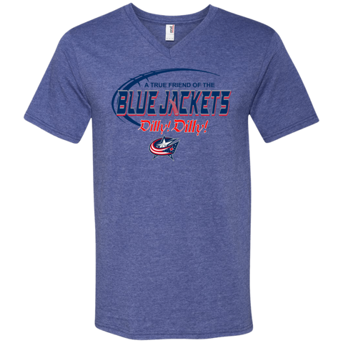 Dilly Dilly A True Friend Of The Columbus Blue Jackets Men's V-Neck T-Shirt - The White Eagles Dilly Dilly A True Friend Of The Columbus Blue Jackets Men's V-Neck T-Shirt - The White Eagles