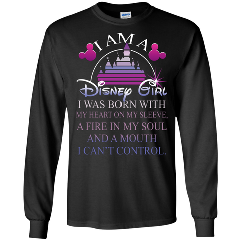 I Am A Disney Girl I Can't Control T-shirts LS Cotton T-Shirt - The White Eagles I Am A Disney Girl I Can't Control T-shirts LS Cotton T-Shirt - The White Eagles