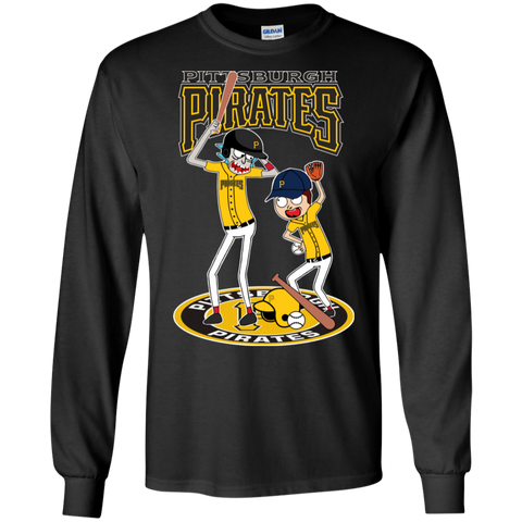 Pittsburgh Pirates Baseball Rick And Morty LS Cotton T-Shirt - The White Eagles Pittsburgh Pirates Baseball Rick And Morty LS Cotton T-Shirt - The White Eagles