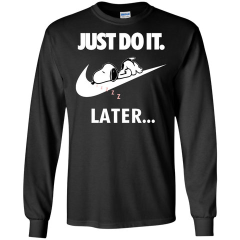 Just Do It The Peanuts Movie Snoopy Nike Logo LS Cotton T-Shirt - The White Eagles Just Do It The Peanuts Movie Snoopy Nike Logo LS Cotton T-Shirt - The White Eagles