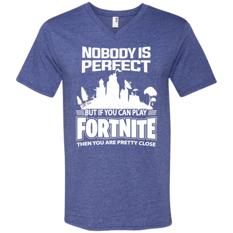 Fortnite Nobody Is Perfect But If You Can Play Fortnite Men's V-Neck T-Shirt - The White Eagles Fortnite Nobody Is Perfect But If You Can Play Fortnite Men's V-Neck T-Shirt - The White Eagles