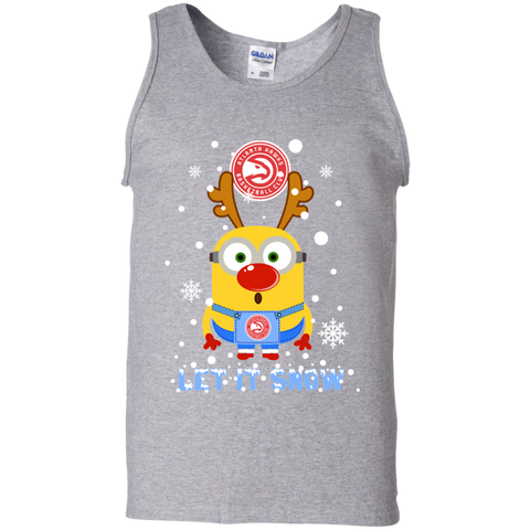 Minion Atlanta Hawks Ugly Christmas Sweaters Let It Snow Tank Top - The White Eagles Minion Atlanta Hawks Ugly Christmas Sweaters Let It Snow Tank Top - The White Eagles