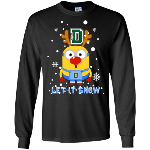 Minion Dartmouth Big Green Ugly Christmas Sweaters Let It Snow LS Cotton T-Shirt - The White Eagles Minion Dartmouth Big Green Ugly Christmas Sweaters Let It Snow LS Cotton T-Shirt - The White Eagles
