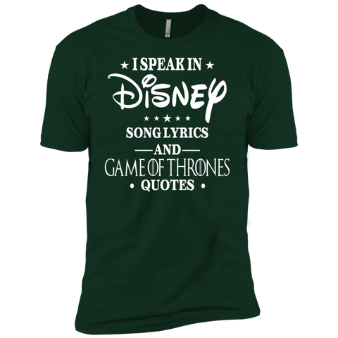 I Speak In Disney Song Lyrics And Game Of Thrones Quotes Shirt Men's Sleeve Shirt - The White Eagles I Speak In Disney Song Lyrics And Game Of Thrones Quotes Shirt Men's Sleeve Shirt - The White Eagles