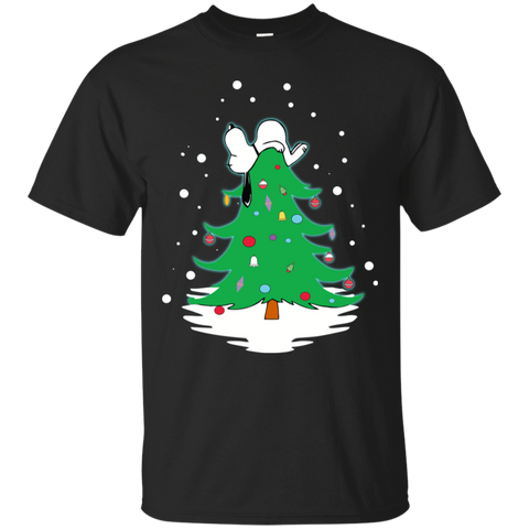 Snoopy Tree Christmas The Peanuts Movie Cotton T-Shirt - The White Eagles Snoopy Tree Christmas The Peanuts Movie Cotton T-Shirt - The White Eagles