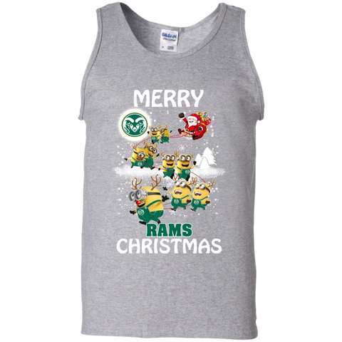 Colorado State Rams Ugly Christmas Sweaters Minions Santa Claus Merry Christmas Tank Top - The White Eagles Colorado State Rams Ugly Christmas Sweaters Minions Santa Claus Merry Christmas Tank Top - The White Eagles