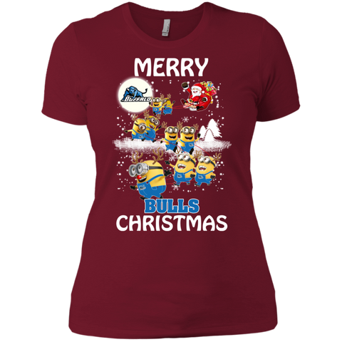 Buffalo Bulls Ugly Christmas Sweaters Minions Santa Claus Merry Christmas Ladies' Shirt - The White Eagles Buffalo Bulls Ugly Christmas Sweaters Minions Santa Claus Merry Christmas Ladies' Shirt - The White Eagles