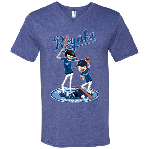 Kansas City Royals Baseball Rick And Morty Men's V-Neck T-Shirt - The White Eagles Kansas City Royals Baseball Rick And Morty Men's V-Neck T-Shirt - The White Eagles