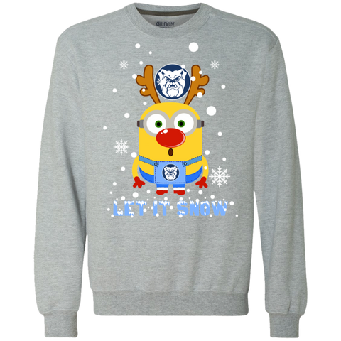 Minion Butler Bulldogs Ugly Christmas Sweaters Let It Snow Sweatshirt - The White Eagles Minion Butler Bulldogs Ugly Christmas Sweaters Let It Snow Sweatshirt - The White Eagles