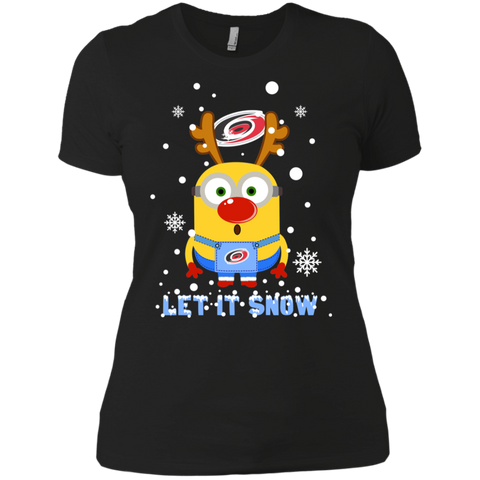 Minion Carolina Hurricanes Ugly Christmas Sweaters Let It Snow Ladies' Shirt - The White Eagles Minion Carolina Hurricanes Ugly Christmas Sweaters Let It Snow Ladies' Shirt - The White Eagles