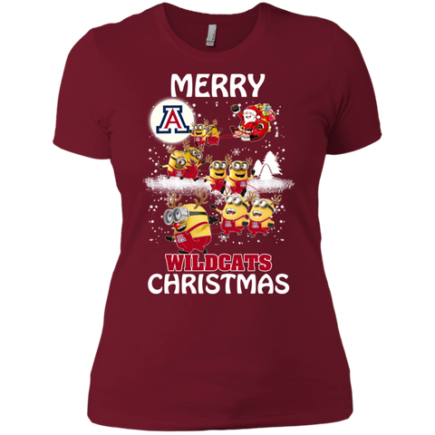 Arizona Wildcats Ugly Christmas Sweaters Minions Santa Claus Merry Christmas Ladies' Shirt - The White Eagles Arizona Wildcats Ugly Christmas Sweaters Minions Santa Claus Merry Christmas Ladies' Shirt - The White Eagles